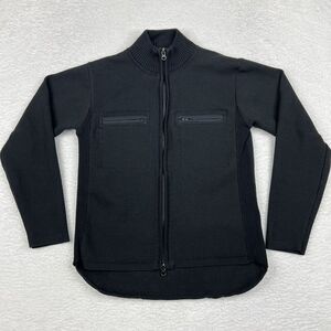 Vintage‎ Gap Jacket Womens Small Black Knit Full Zip Long Sleeve Mock Neck